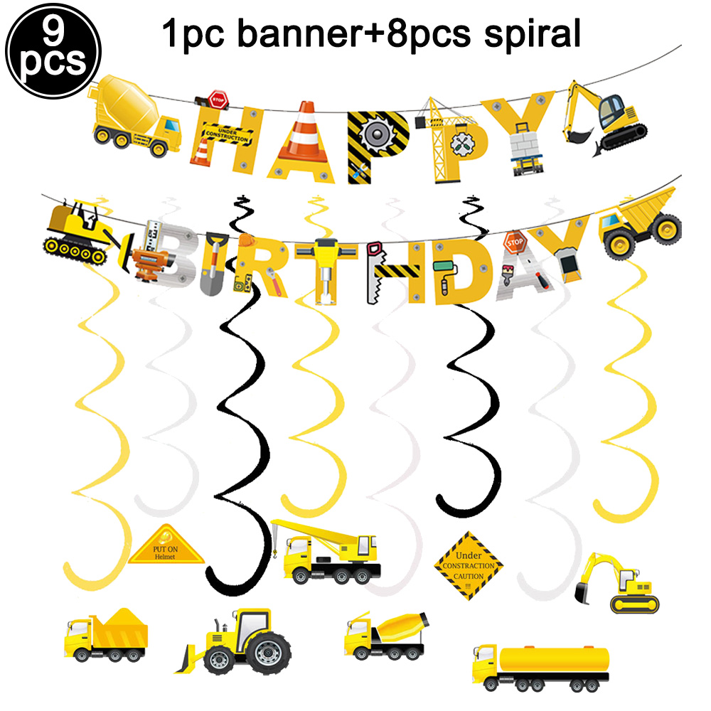 Excavator Vehicle Gold Black D - Heavy Equipment Birthday Theme review and price