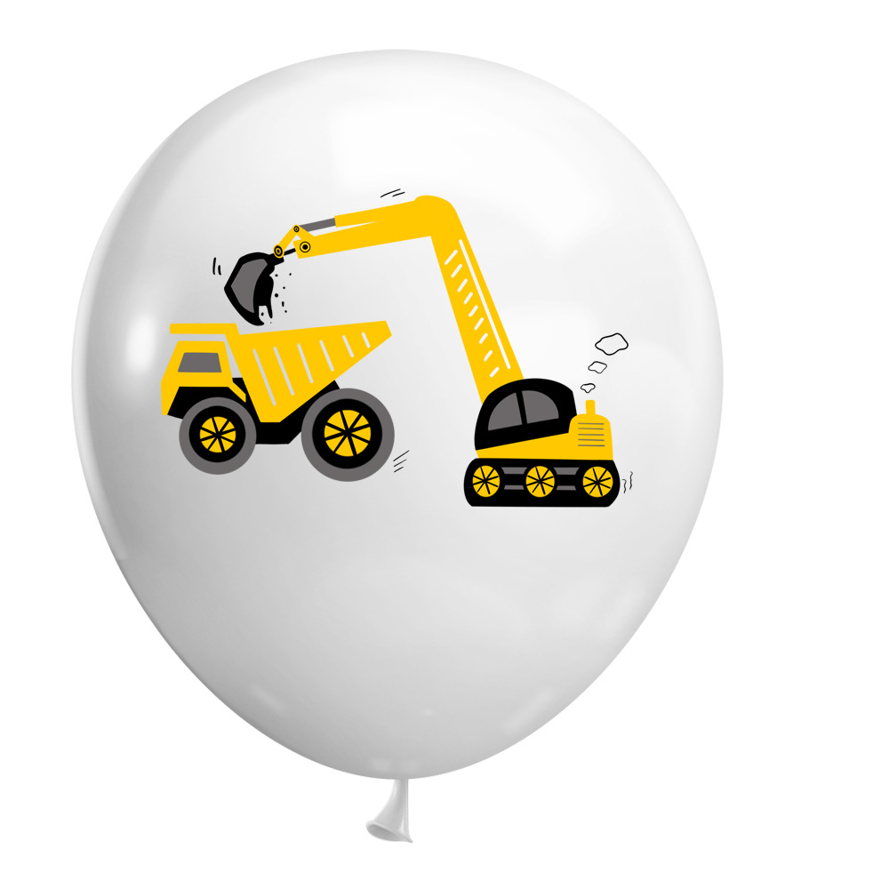 10pcs Excavator Truck Latex Ba - Heavy Equipment Birthday Theme review and price