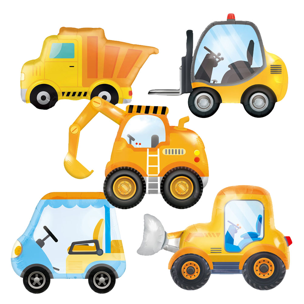 5pcs Construction Party Balloo - Heavy Equipment Birthday Theme review and price