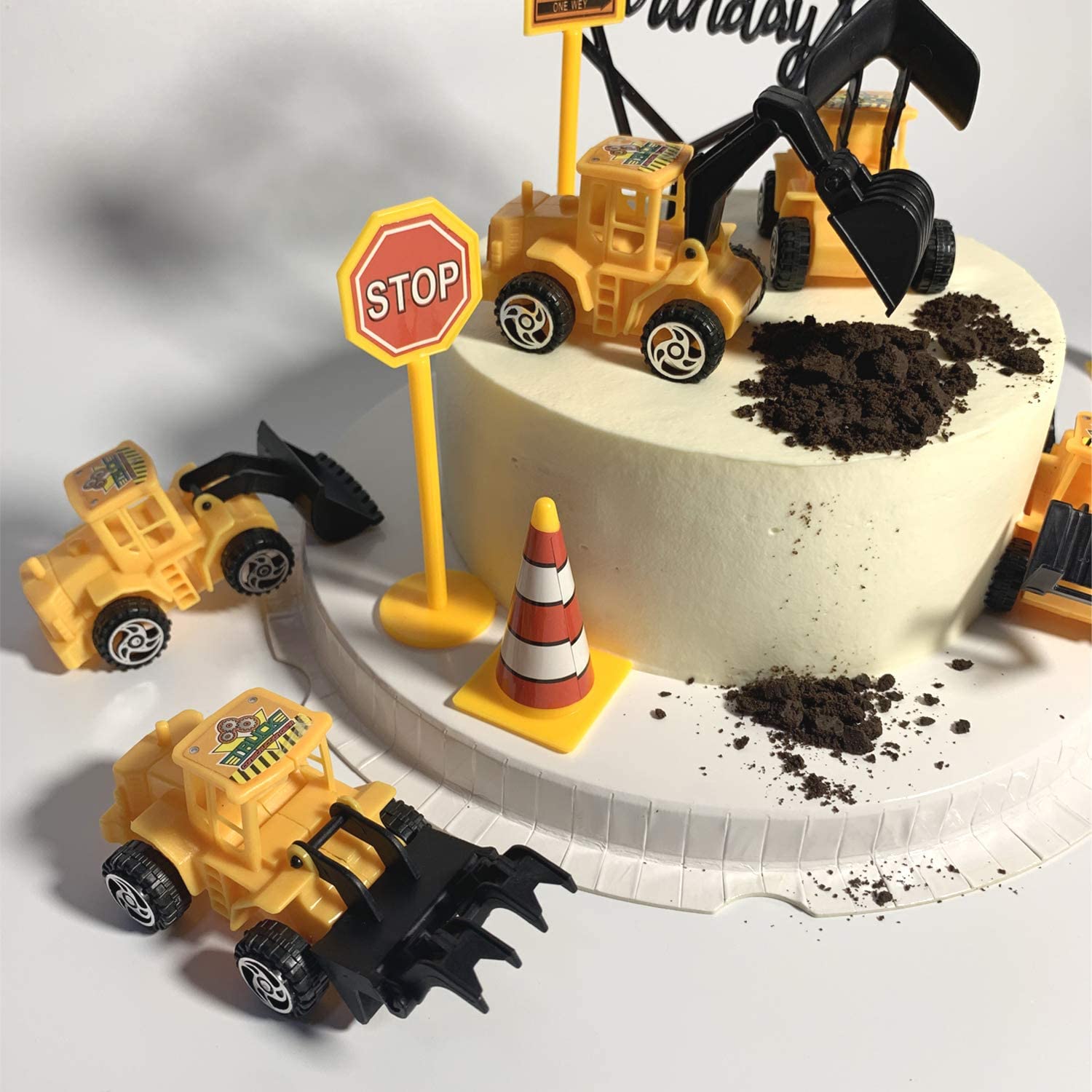 Mini Construction Vehicles Con - Heavy Equipment Birthday Theme review and price