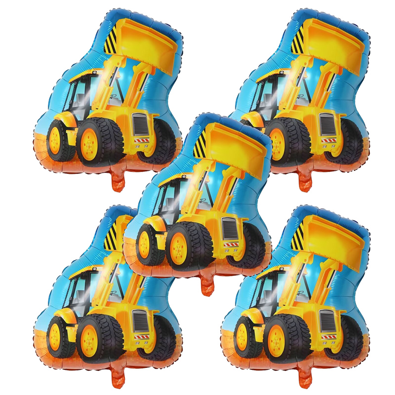 5pcs Engineering Vehicle Ballo - Heavy Equipment Birthday Theme review and price