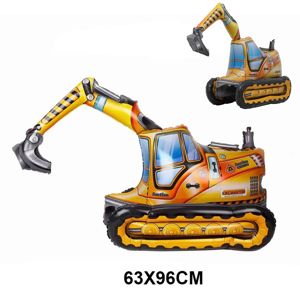 Construction 4D Foil Balloons  - Heavy Equipment Birthday Theme review and price