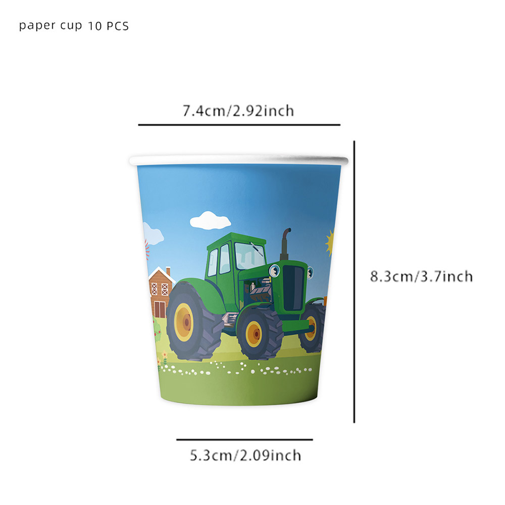 Green Farm Tractor Birthday Pa - Heavy Equipment Birthday Theme review and price