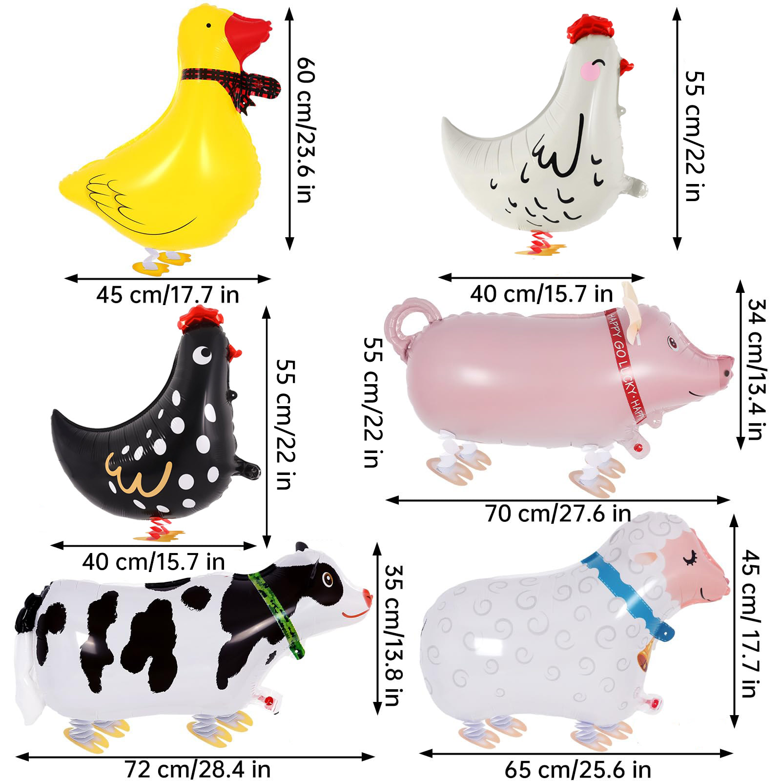 1pc Farm Animal Balloon Farm A - Heavy Equipment Birthday Theme review and price